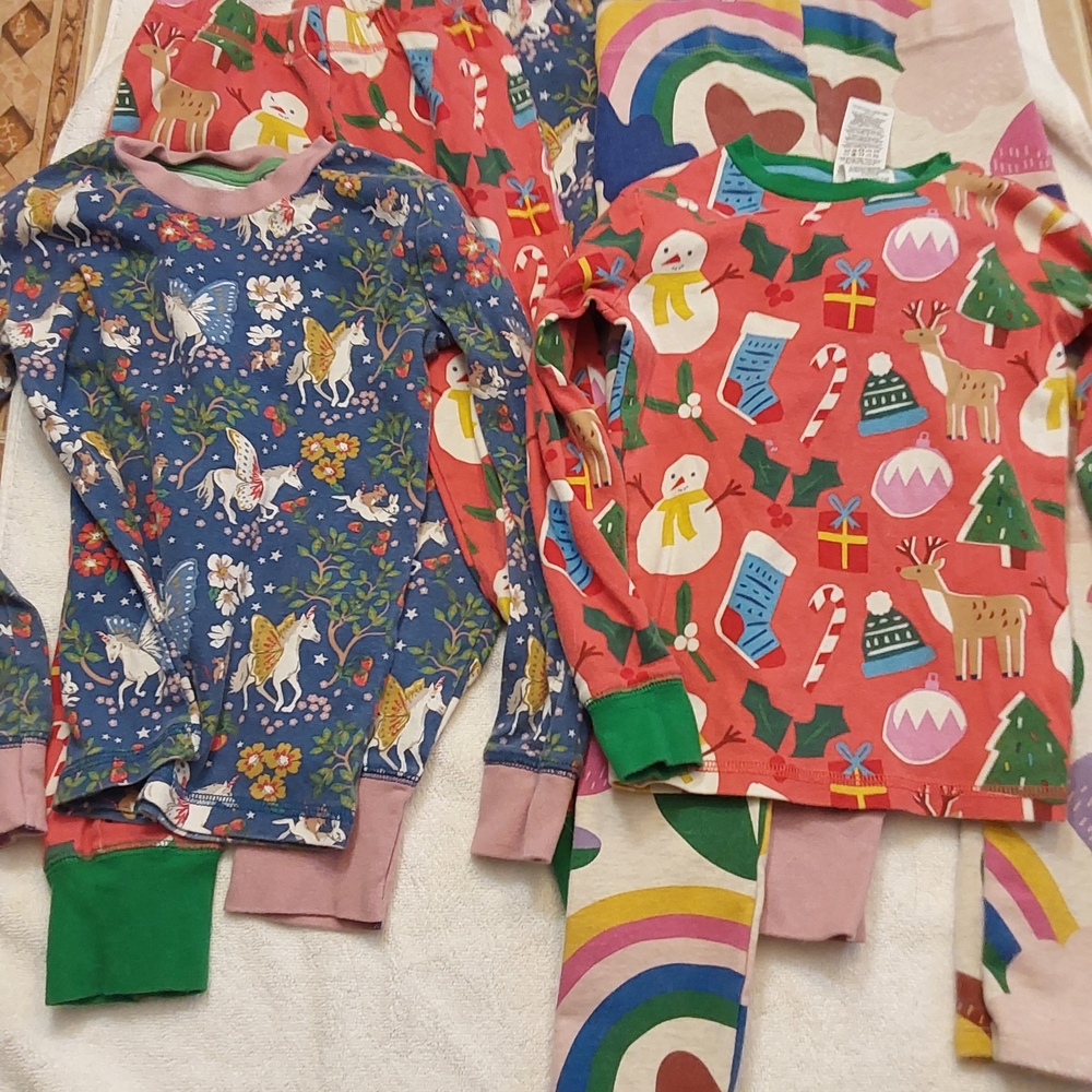 Mini Boden Blue and Red Kids Pajama Set